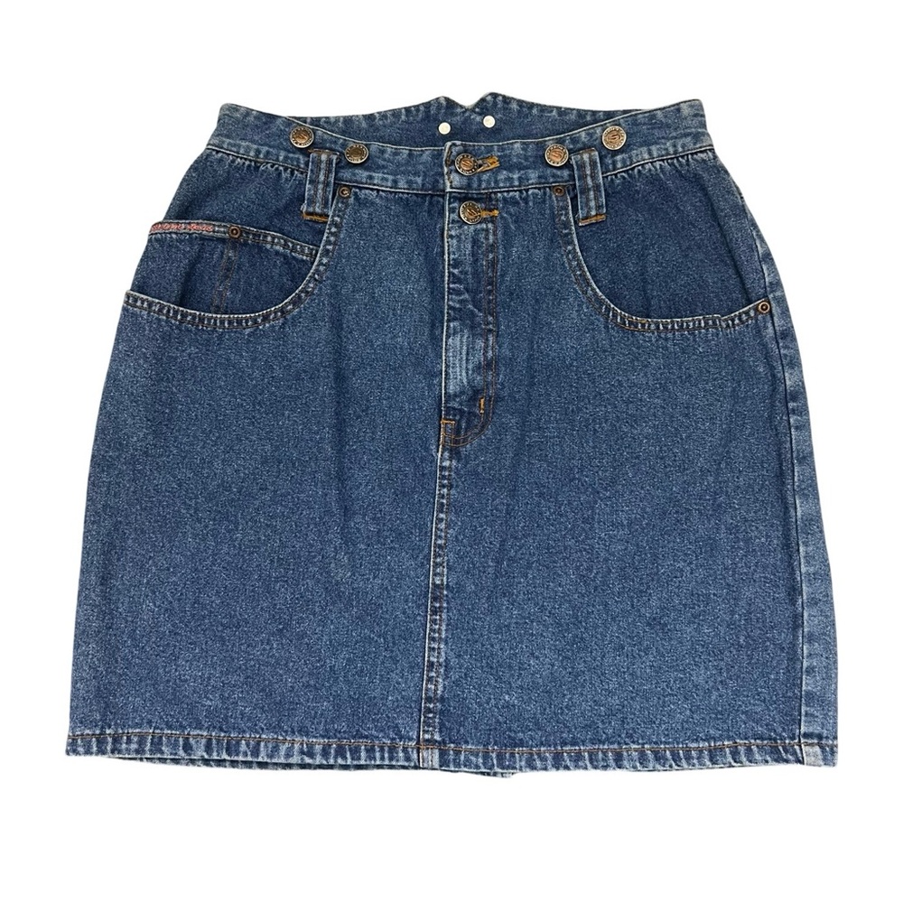 Vintage Squeeze Jeans mini skirt, High Waisted Denim Skirt